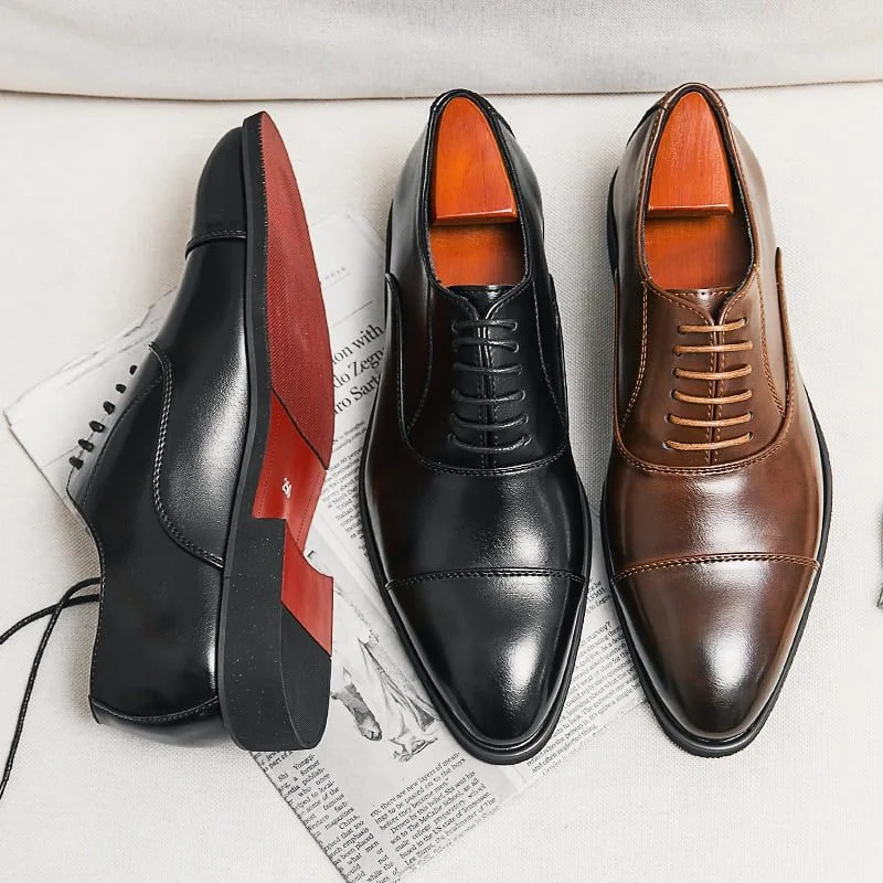 Red Sole Men Shoes Black Brown Oxfords Square Toe Lace-up Wedding Shoes for Men with Free Shipping Men Shoes