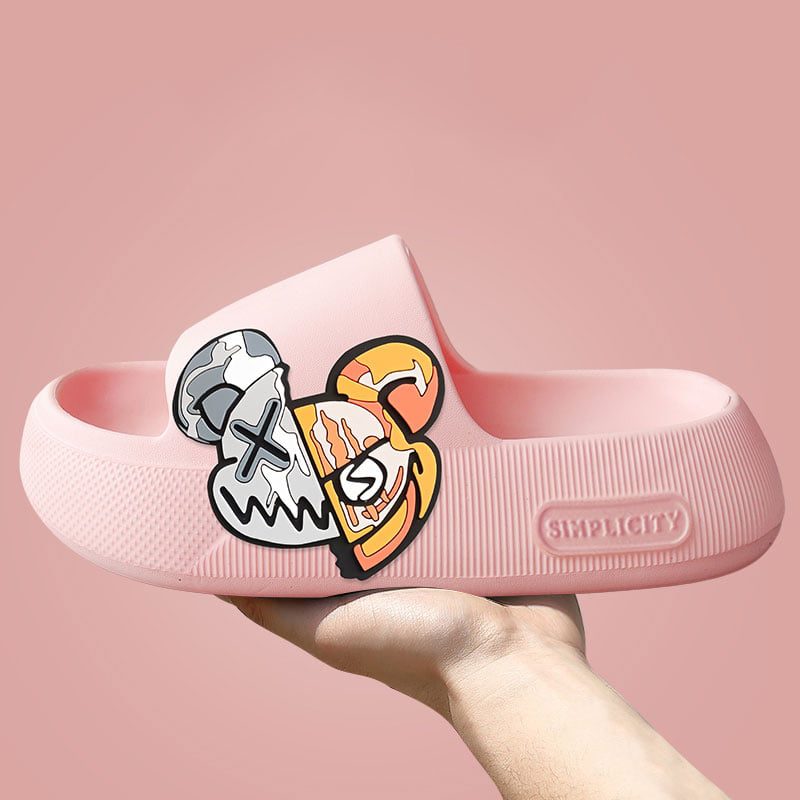 Mo Dou 2023 New Summer Slippers Cute Dog Sticker Thick Sole Soft Women Sandals Bathroom Beach Indoor Outdoor Men Slides Cool Mo Dou 2023 New Summer Slippers Cute Dog Sticker Thick Sole Soft Women Sandals Bathroom Beach Indoor Outdoor Men Slides Cool