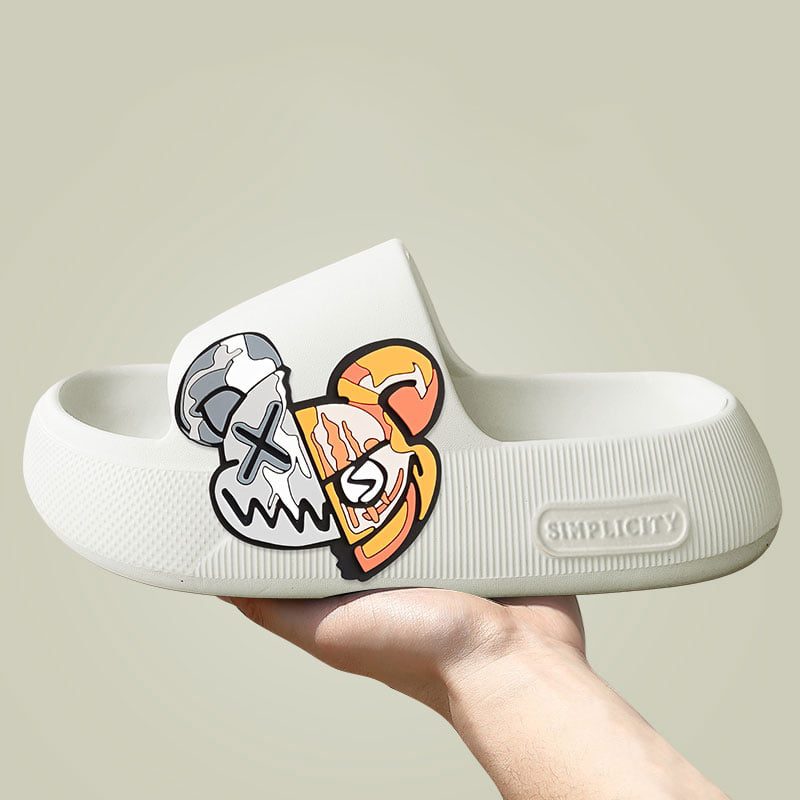 Mo Dou 2023 New Summer Slippers Cute Dog Sticker Thick Sole Soft Women Sandals Bathroom Beach Indoor Outdoor Men Slides Cool Mo Dou 2023 New Summer Slippers Cute Dog Sticker Thick Sole Soft Women Sandals Bathroom Beach Indoor Outdoor Men Slides Cool