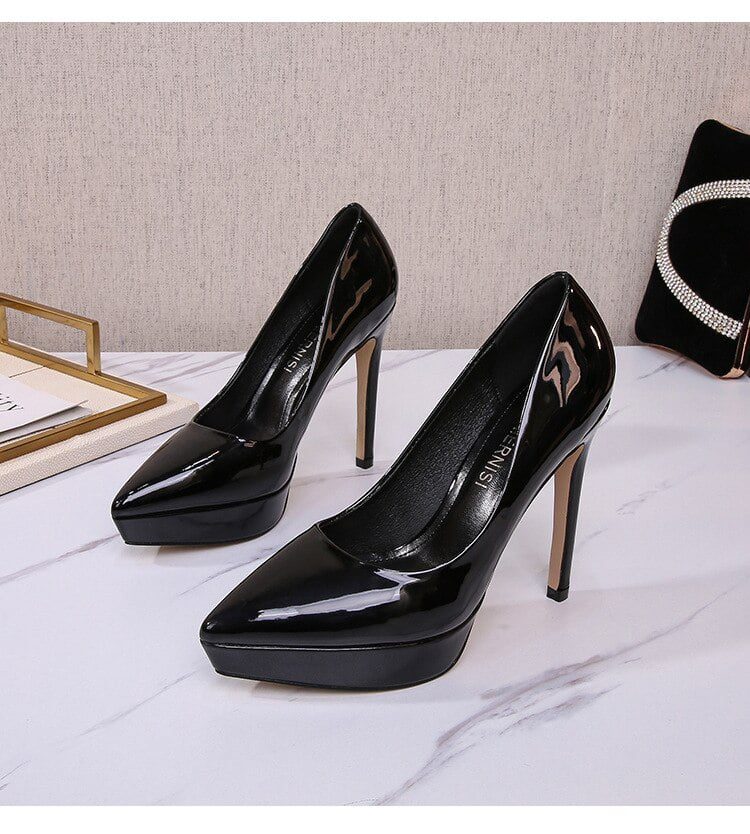 Women Work Stiletto High Heels Pumps Large Size 35-46 Pointed Toe Catwalk Fashion Shoes Occupation Design Pumps