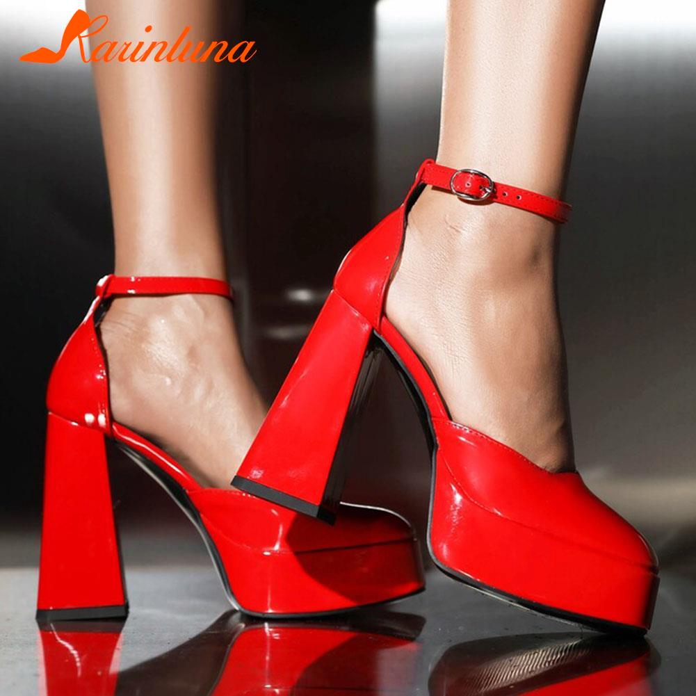 Platform Pumps Chunky Heel Ankle Strap Shoes 2023 Spring Summer Wedding Shoes Fashion Sexy Mary Janes Pumps Big Size 48 Platform Pumps Chunky Heel Ankle Strap Shoes 2023 Spring Summer Wedding Shoes Fashion Sexy Mary Janes Pumps Big Size 48