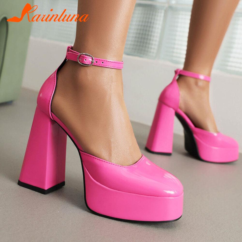 Platform Pumps Chunky Heel Ankle Strap Shoes 2023 Spring Summer Wedding Shoes Fashion Sexy Mary Janes Pumps Big Size 48 Platform Pumps Chunky Heel Ankle Strap Shoes 2023 Spring Summer Wedding Shoes Fashion Sexy Mary Janes Pumps Big Size 48