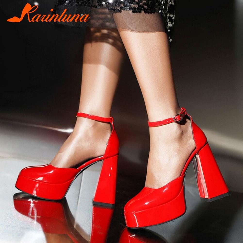 Platform Pumps Chunky Heel Ankle Strap Shoes 2023 Spring Summer Wedding Shoes Fashion Sexy Mary Janes Pumps Big Size 48 Platform Pumps Chunky Heel Ankle Strap Shoes 2023 Spring Summer Wedding Shoes Fashion Sexy Mary Janes Pumps Big Size 48