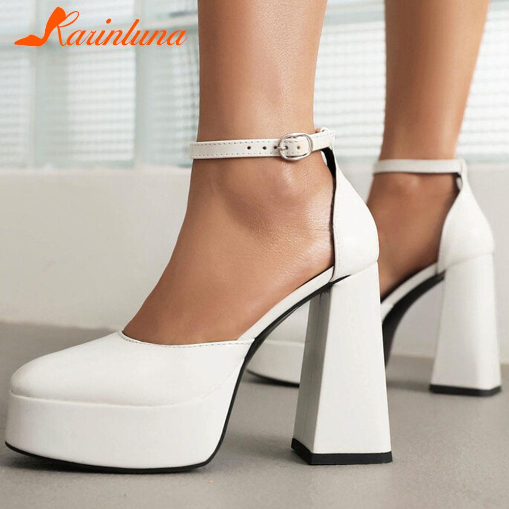 Platform Pumps Chunky Heel Ankle Strap Shoes 2023 Spring Summer Wedding Shoes Fashion Sexy Mary Janes Pumps Big Size 48 Platform Pumps Chunky Heel Ankle Strap Shoes 2023 Spring Summer Wedding Shoes Fashion Sexy Mary Janes Pumps Big Size 48