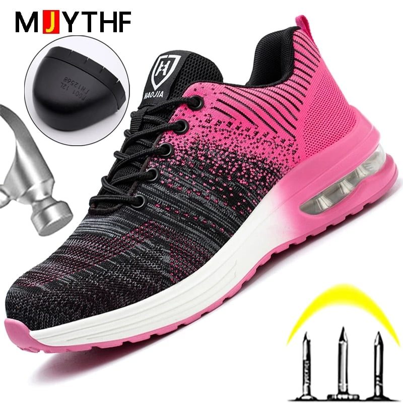 Lightweight Safety Shoes Women Men Air Cushion Work Sneakers Steel Toe Shoes Indestructible Safety Boots Anti-smash Work Shoes Lightweight Safety Shoes Women Men Air Cushion Work Sneakers Steel Toe Shoes Indestructible Safety Boots Anti-smash Work Shoes