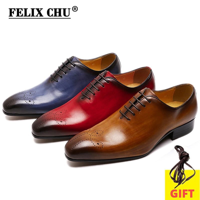 FELIX CHU Big Size 6-13 Oxfords Leather Men Shoes Whole Cut Fashion Casual Pointed Toe Formal Business Male Wedding Dress Shoes FELIX CHU Big Size 6-13 Oxfords Leather Men Shoes Whole Cut Fashion Casual Pointed Toe Formal Business Male Wedding Dress Shoes