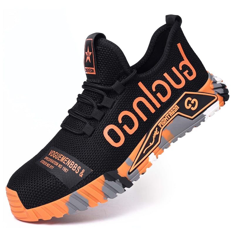 Breathable Men Work Safety Shoes Anti-smashing Steel Toe Cap Working Shoes Construction Indestructible Work Sneakers Men Shoes Men's work shoes