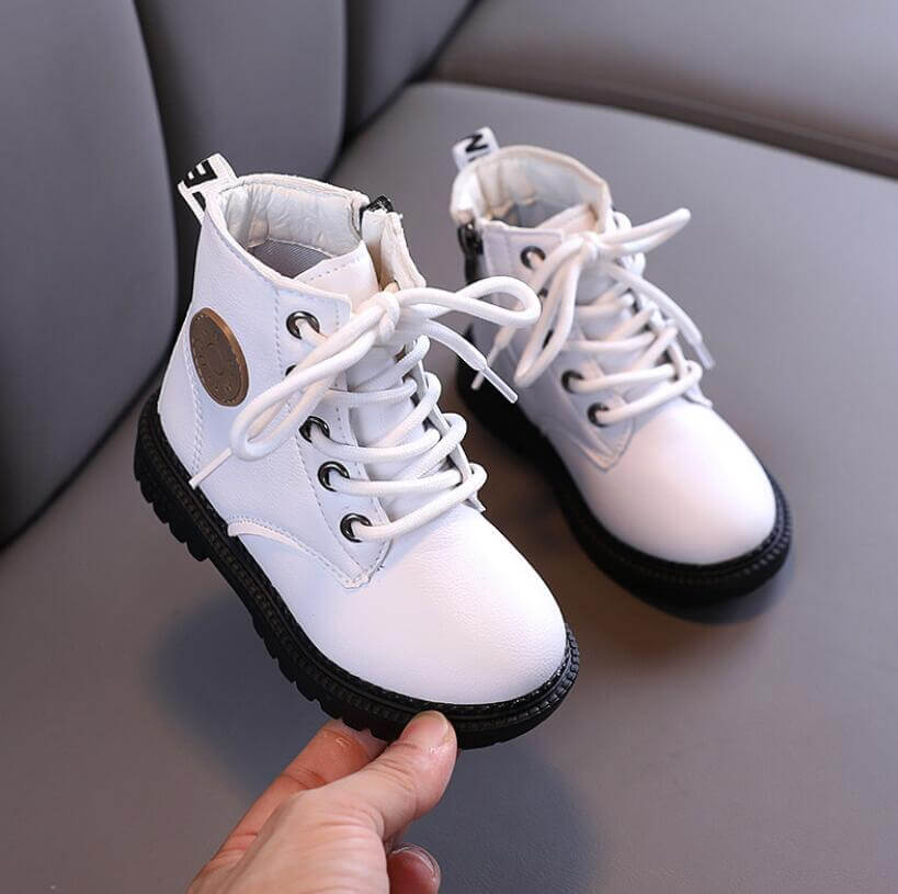 Kids Tide Boots Boys Shoes Autumn Winter Leather Children Boots Fashion Toddler Girls Boots Warm Winter Boots Kids Snow Shoes