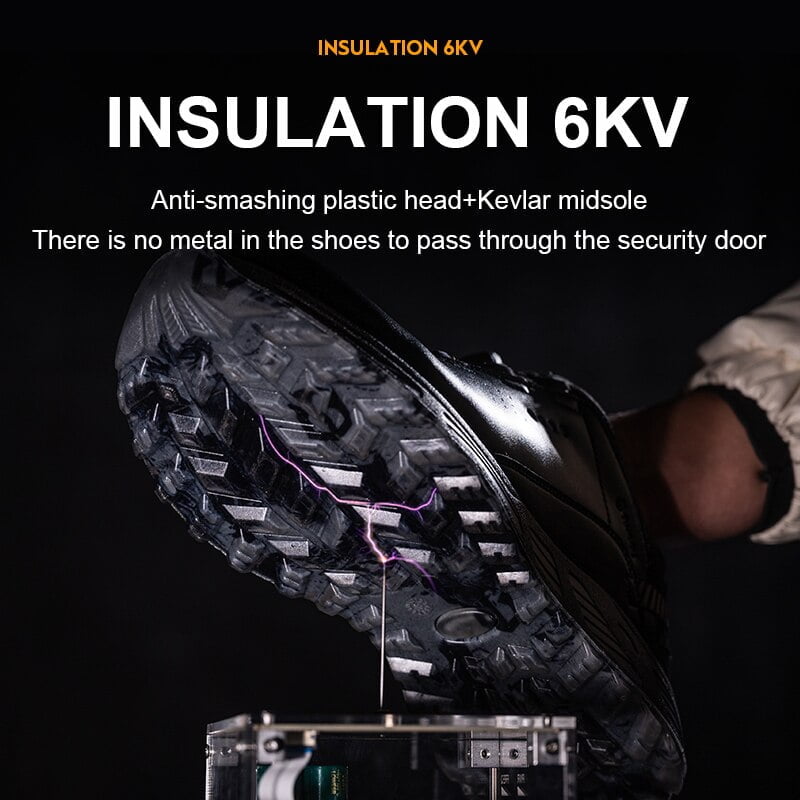 Insulation 6KV Black Leather Work Safety Shoes For Men Anti Smashing Steel Toe Cap Boots Non-slip Indestructible Male Footwear Insulation 6KV Black Leather Work Safety Shoes For Men Anti Smashing Steel Toe Cap Boots Non-slip Indestructible Male Footwear