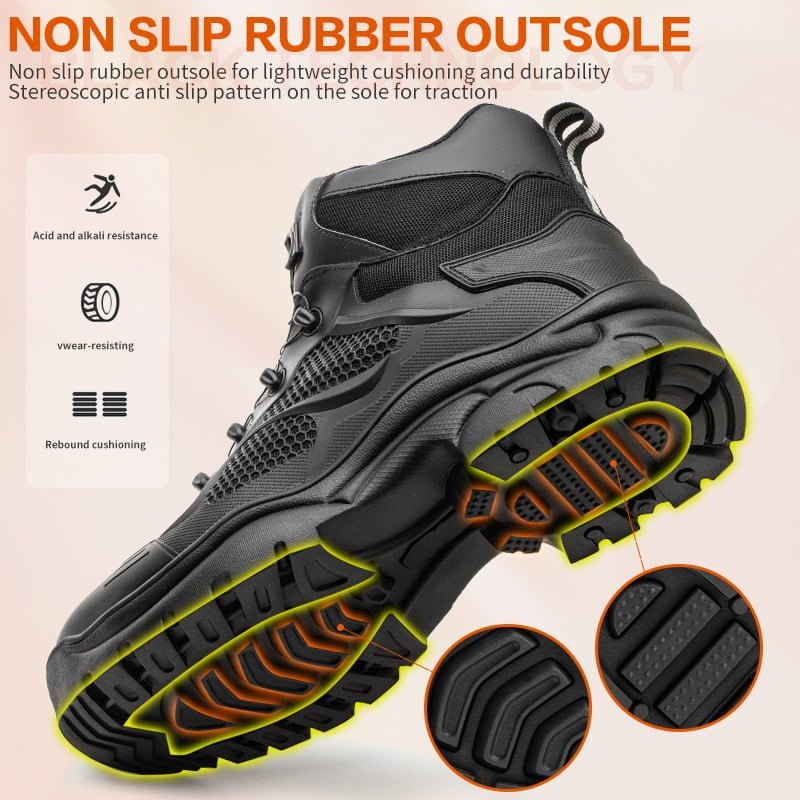 Rotary Buckle Work Boots Safety Steel Toe Shoes Men Breathable Safety Shoes Indestructible Shoes Puncture-Proof Work Shoes Rotary Buckle Work Boots Safety Steel Toe Shoes Men Breathable Safety Shoes Indestructible Shoes Puncture-Proof Work Shoes