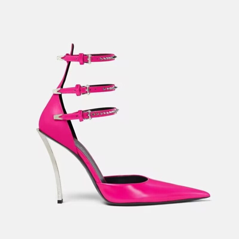 Sandalias de tacón de aguja de Metal de alta gama, zapatos puntiagudos de moda, pasarela, individuales, Sexy, Fiesta en club nocturno, boda, verano, nuevo Sandalias de tacón de aguja de Metal de alta gama, zapatos puntiagudos de moda, pasarela, individuales, Sexy, Fiesta en club nocturno, boda, verano, nuevo