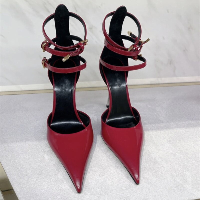 Sandalias de tacón de aguja de Metal de alta gama, zapatos puntiagudos de moda, pasarela, individuales, Sexy, Fiesta en club nocturno, boda, verano, nuevo Sandalias de tacón de aguja de Metal de alta gama, zapatos puntiagudos de moda, pasarela, individuales, Sexy, Fiesta en club nocturno, boda, verano, nuevo