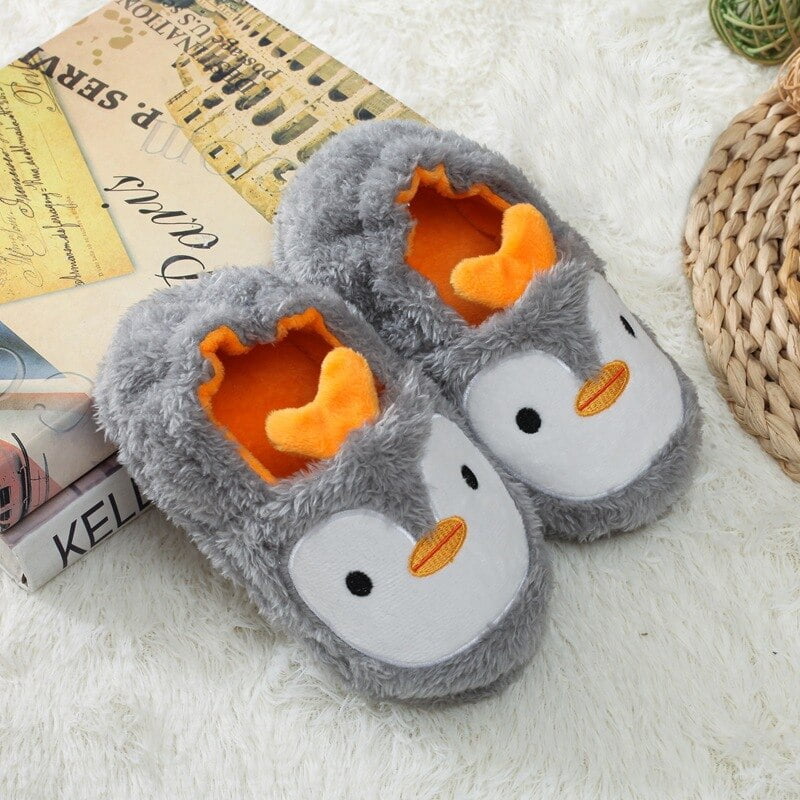Pantuflas de algodón para niños y niñas, zapatos cómodos y cálidos para bebés, pantuflas de felpa de animales para interiores, invierno, 2022 Pantuflas de algodón para niños y niñas, zapatos cómodos y cálidos para bebés, pantuflas de felpa de animales para interiores, invierno, 2022