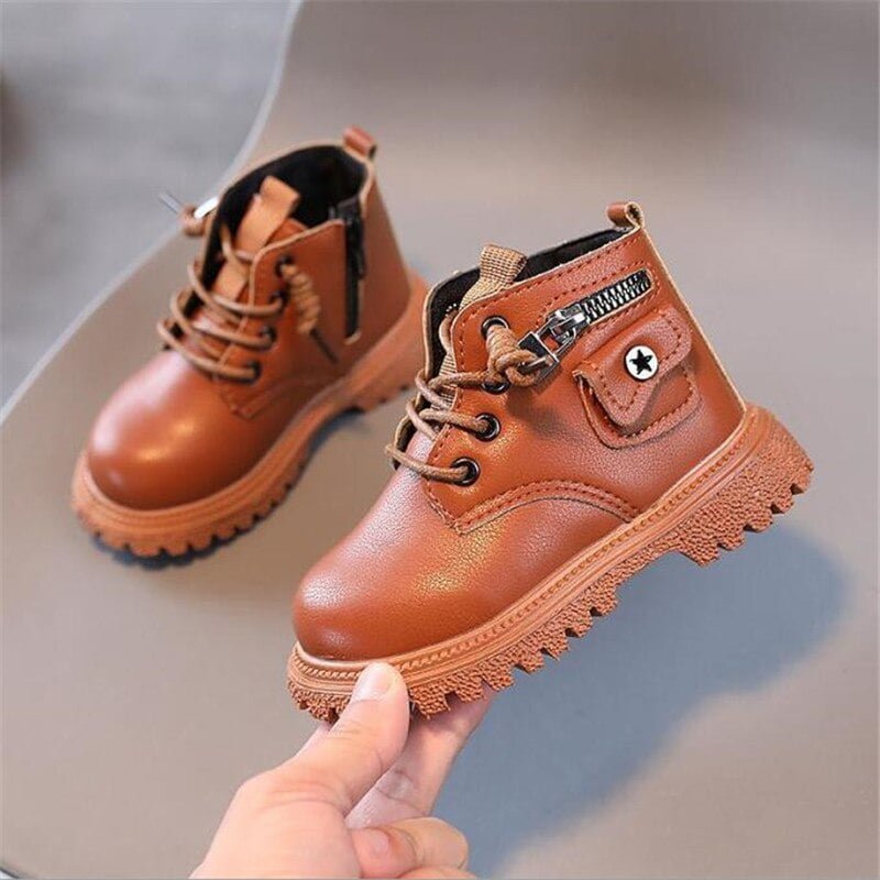 Baby Kids Buckle Lock Boots Leather Children Casual Shoe Toddler Fashion Girls Ankle Boots Baby Kids Buckle Lock Boots Leather Children Casual Shoe Toddler Fashion Girls Ankle Boots