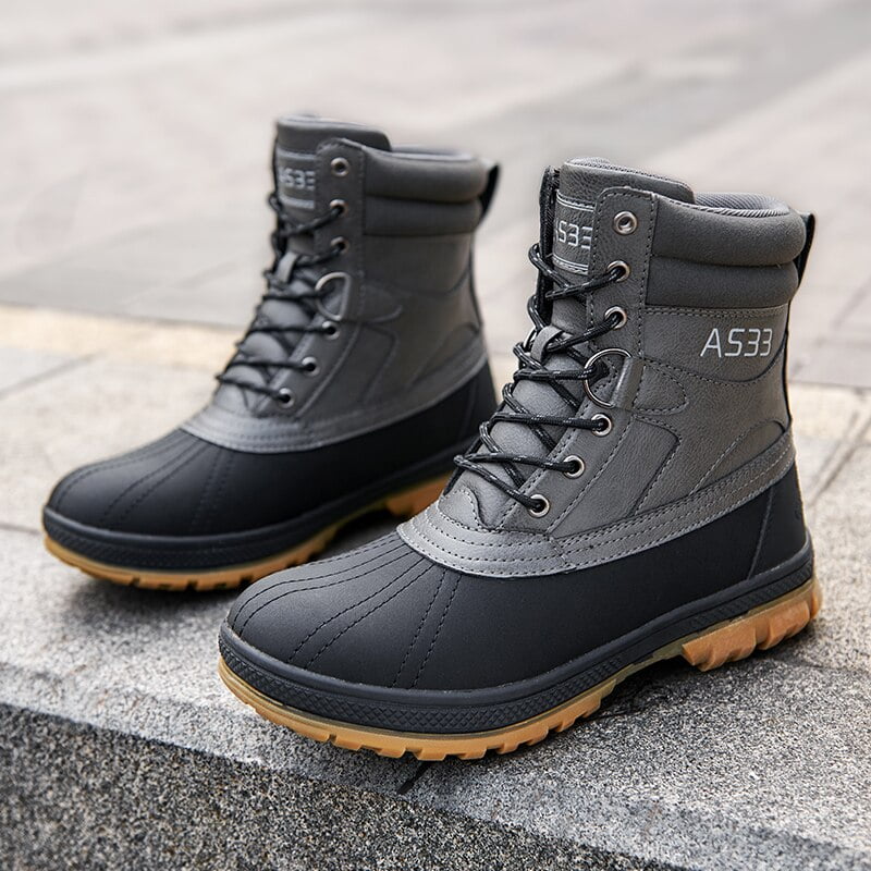 Plus Size 47 Outdoor Men Boots Winter Snow Boots for Men Training Work Boots Waterproof Slip-Resistant Keep Warm Winter Shoes