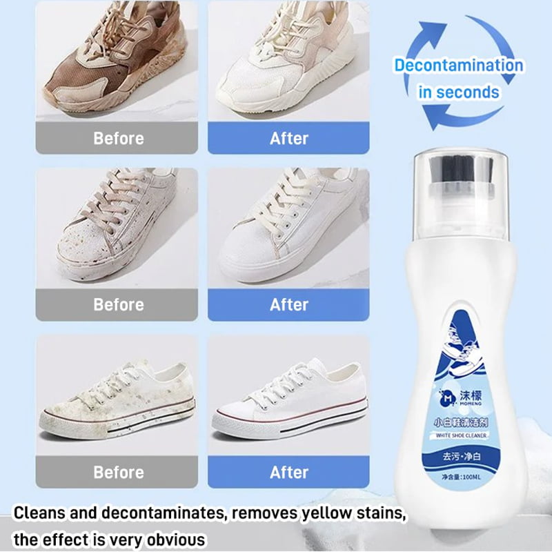 1/2/4pcs White Shoe Cleaner Shoes Whitening CleanerSneaker Household Cleaner Strong Decontamination Foam Type Dry Cleaning Agent