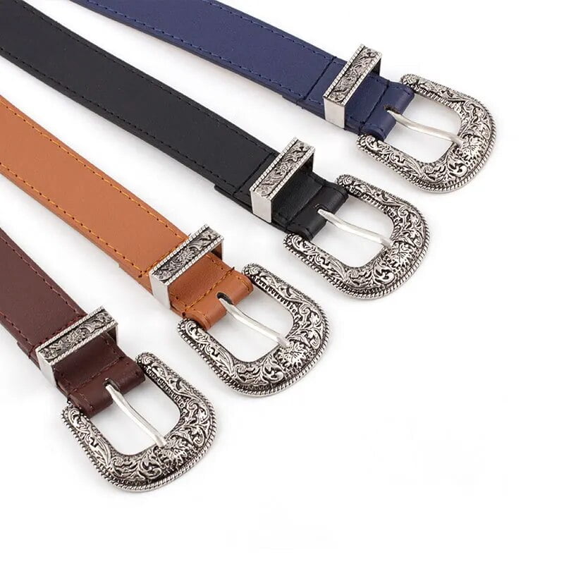 Women’s Retro Pin Buckle Belt Vintage Carved PU Leather Gothic Casual Fashion All-Match Belt Dress Waistband Luxury Brand Women's Retro Pin Buckle Belt Vintage Carved PU Leather Gothic Casual Fashion All-Match Belt Dress Waistband Luxury Brand