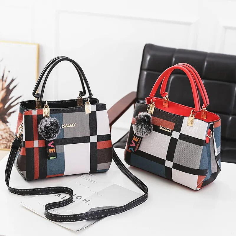 Women’s bag 2022 new Korean version of one-shoulder messenger bag fashion all-match checked handbag Women's bag 2022 new Korean version of one-shoulder messenger bag fashion all-match checked handbag