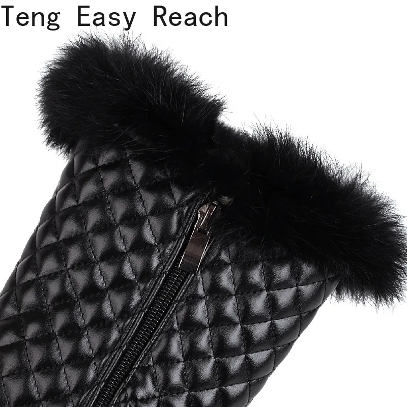 Winter white Real hair Women’s Snow Boots Fashion Warm Plush Boots Ladies Round Toe zip Slope heel snow boots size 33-43 Winter white Real hair Women's Snow Boots Fashion Warm Plush Boots Ladies Round Toe zip Slope heel snow boots size 33-43