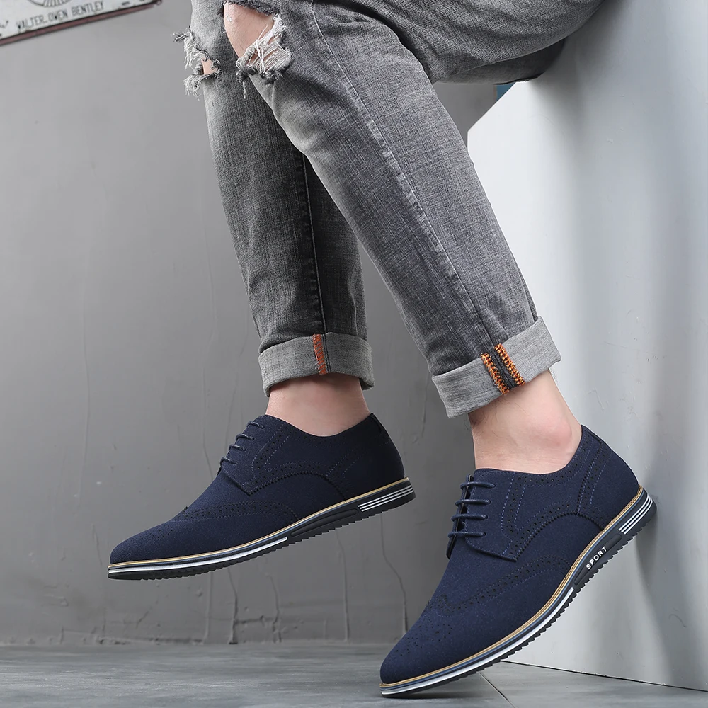 Classic Suede Brogues: Winter Casual Sneakers for Men – Large Sizes Available. Classic Suede Brogues: Winter Casual Sneakers for Men - Large Sizes Available.