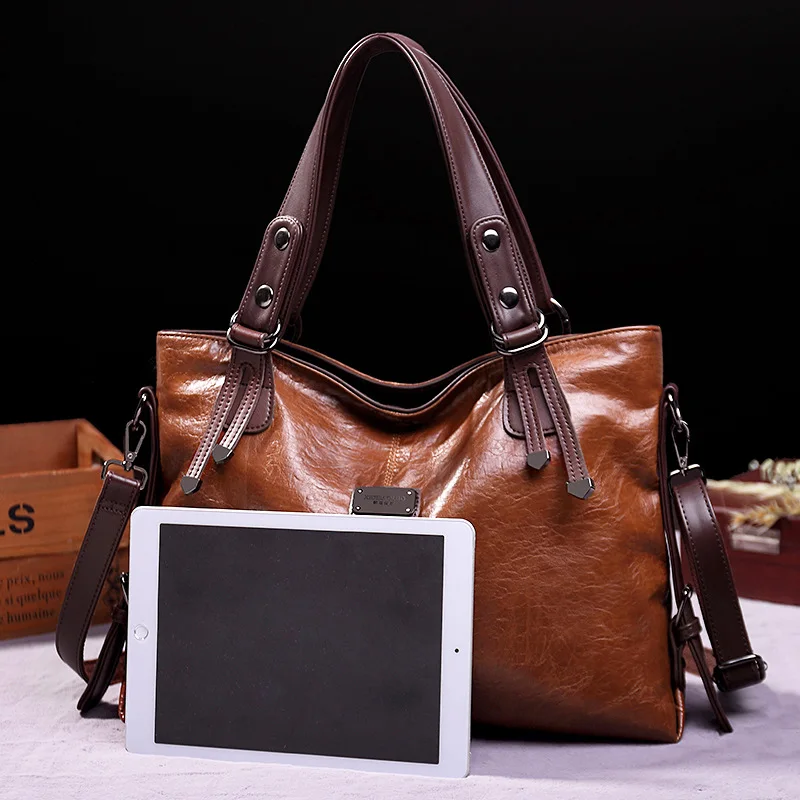 2023 New Fashion Casual Tote Bag Women Handbags Soft Leather Shoulder Bags Vintage Big Capacity Crossbody Hand Bag For Ladies 2023 New Fashion Casual Tote Bag Women Handbags Soft Leather Shoulder Bags Vintage Big Capacity Crossbody Hand Bag For Ladies