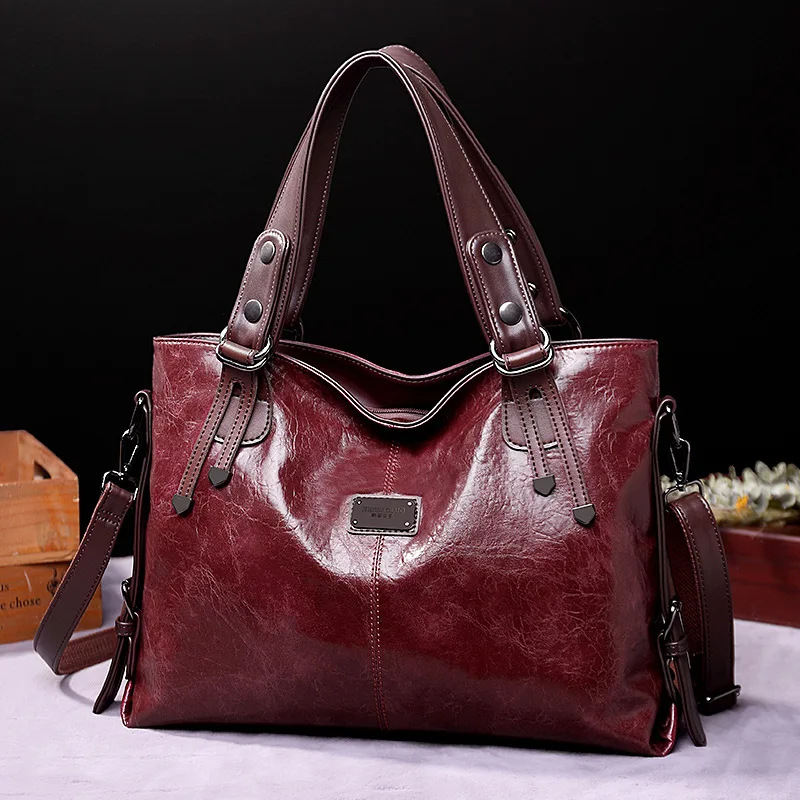 2023 New Fashion Casual Tote Bag Women Handbags Soft Leather Shoulder Bags Vintage Big Capacity Crossbody Hand Bag For Ladies 2023 New Fashion Casual Tote Bag Women Handbags Soft Leather Shoulder Bags Vintage Big Capacity Crossbody Hand Bag For Ladies