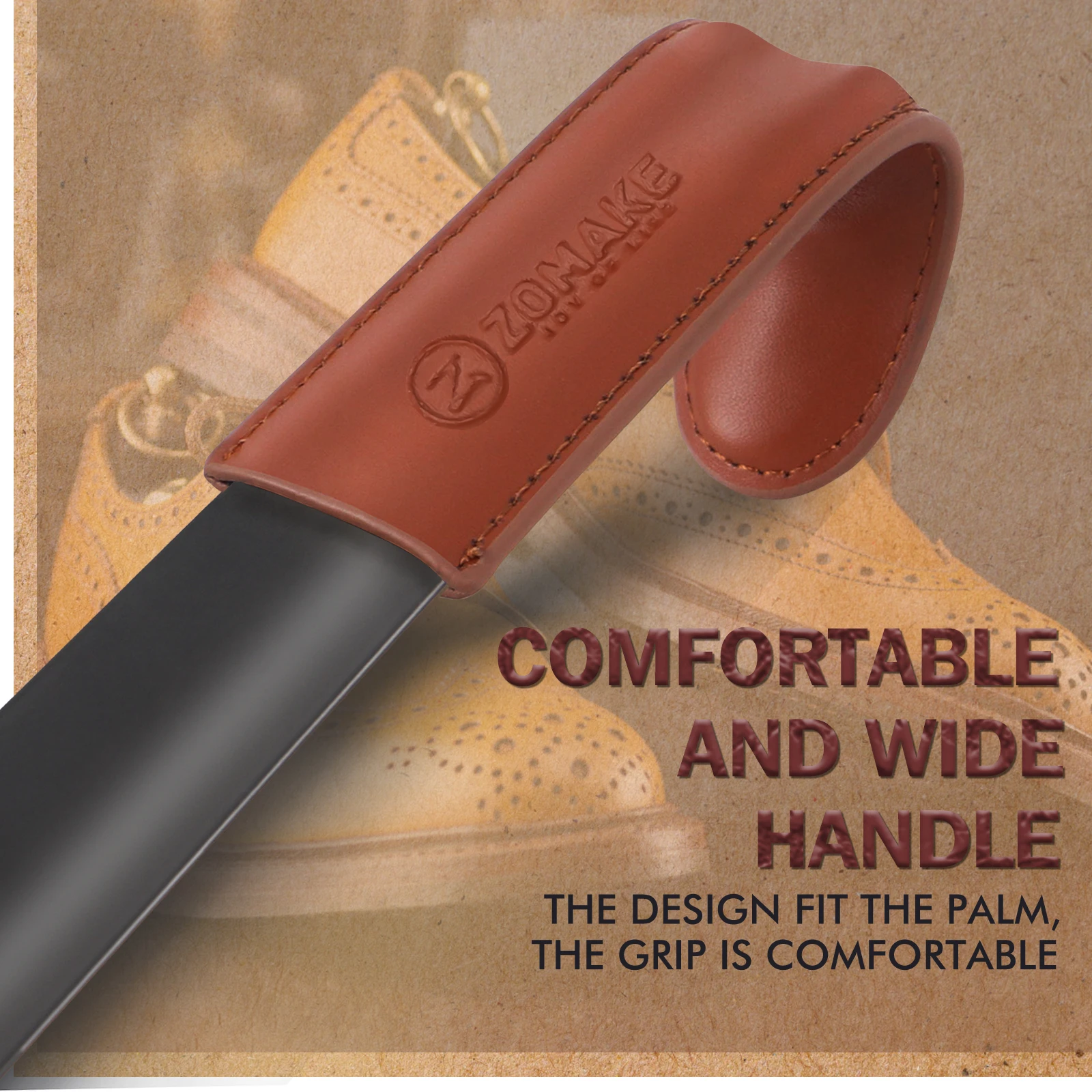 2pc Metal ShoeHorn Leather Long Handle with Travel Shoe Horn Helper Wear Shoe Lifter Accessories for Men Women Kids 2pc Metal ShoeHorn Leather Long Handle with Travel Shoe Horn Helper Wear Shoe Lifter Accessories for Men Women Kids