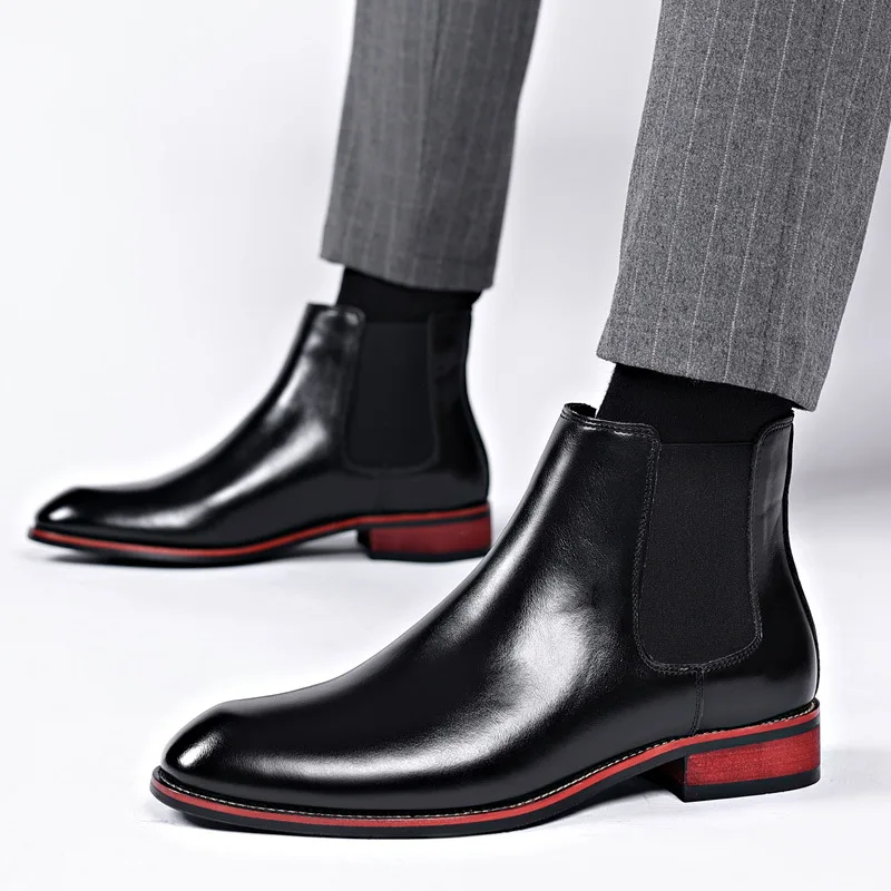Men’s Classic Retro Chelsea Boots Mens Fashion Leather Ankle Boots Men British Style Short Boots High-top Casual Shoes Men's Classic Retro Chelsea Boots Mens Fashion Leather Ankle Boots Men British Style Short Boots High-top Casual Shoes