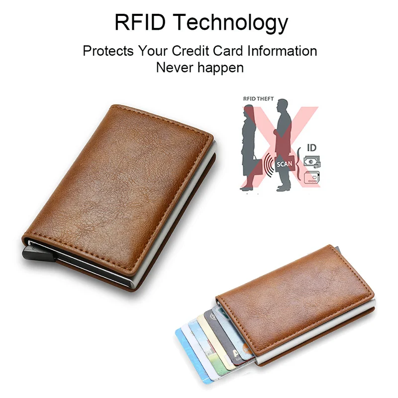 Carbon Fiber Credit Card Holder Wallets Men Brand Rfid Black Magic Trifold Leather Slim Mini Wallet Small Money Bag Male Purses Carbon Fiber Credit Card Holder Wallets Men Brand Rfid Black Magic Trifold Leather Slim Mini Wallet Small Money Bag Male Purses