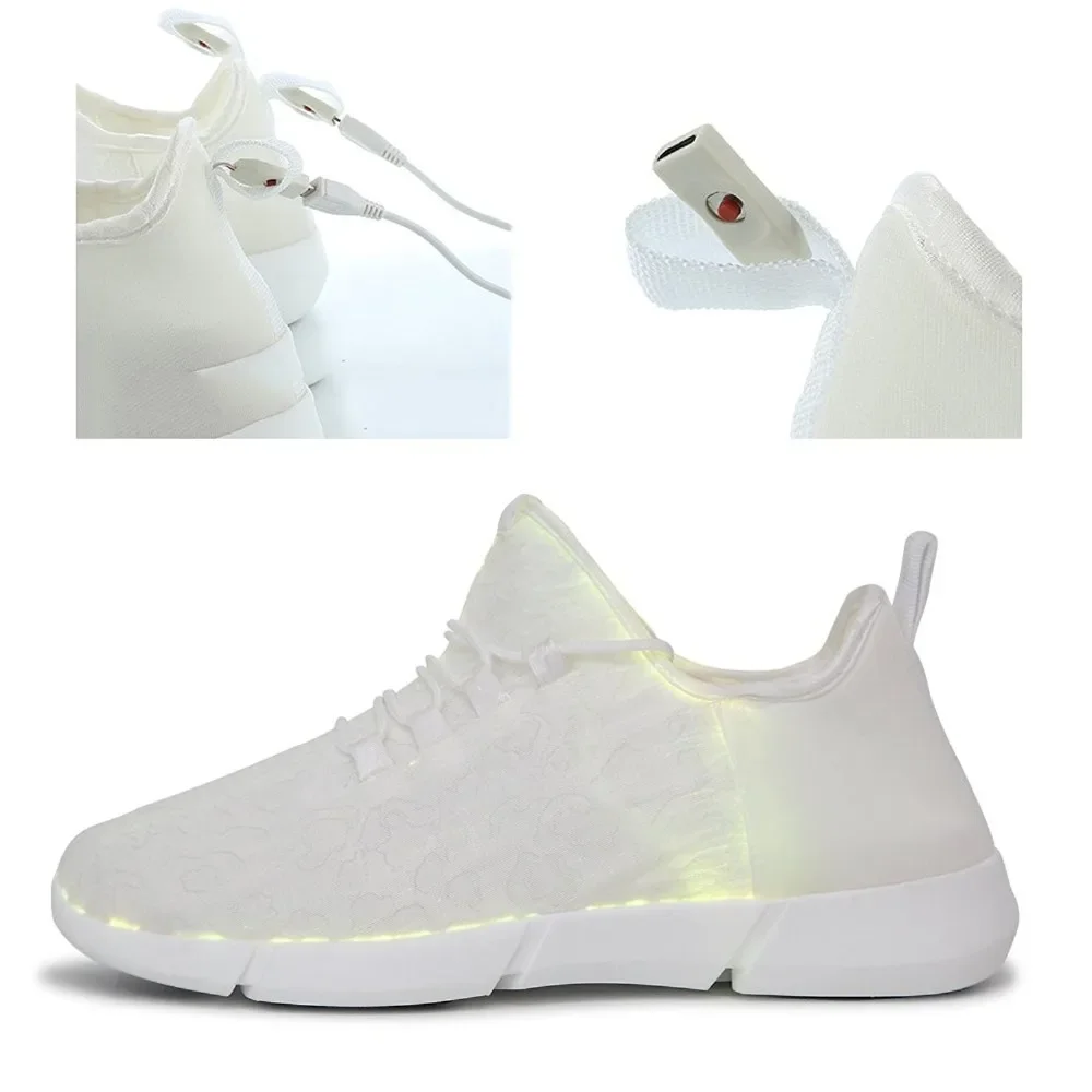 Spring Boy Luminous Glowing Sneakers Men Women Girl Kids LED Light Shoes Children Flashing Adults USB Recharge Fiber Optic Shoes Spring Boy Luminous Glowing Sneakers Men Women Girl Kids LED Light Shoes Children Flashing Adults USB Recharge Fiber Optic Shoes