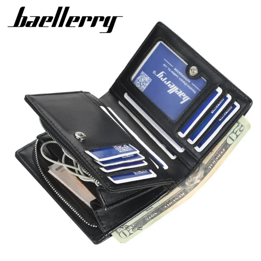 2024 New PU Leather Men Wallets High Quality Zipper Short Desigh Card Holder Male Purse Vintage Coin Holder Men Wallets 2024 New PU Leather Men Wallets High Quality Zipper Short Desigh Card Holder Male Purse Vintage Coin Holder Men Wallets