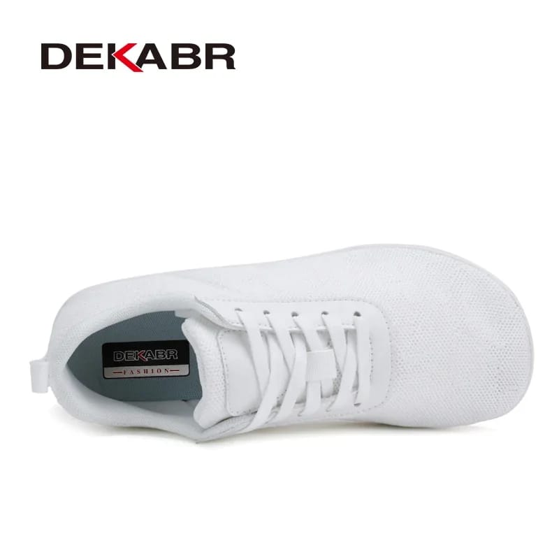DEKABR Men Wide Barefoot Shoes White Pink Lightweight Breathable Soft Minimalist Casual Men’s Sneakers Large Size DEKABR Men Wide Barefoot Shoes White Pink Lightweight Breathable Soft Minimalist Casual Men's Sneakers Large Size