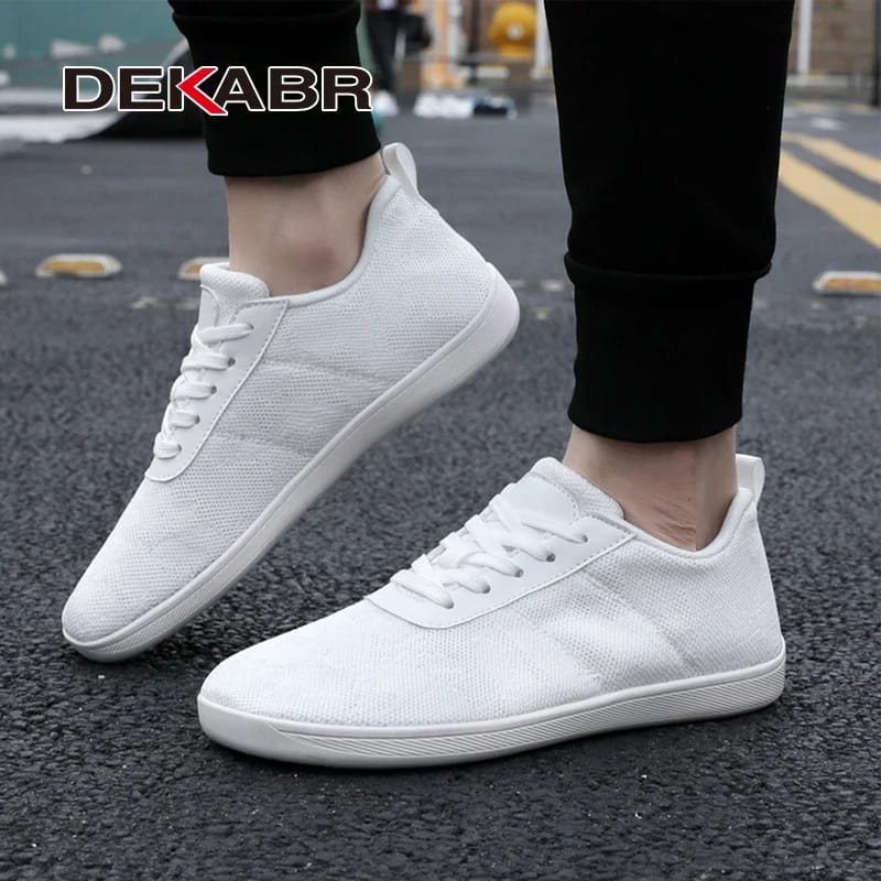 DEKABR Men Wide Barefoot Shoes White Pink Lightweight Breathable Soft Minimalist Casual Men’s Sneakers Large Size DEKABR Men Wide Barefoot Shoes White Pink Lightweight Breathable Soft Minimalist Casual Men's Sneakers Large Size