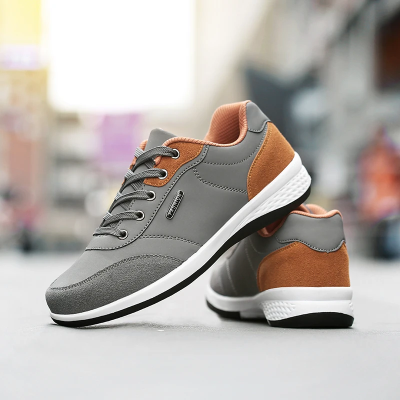YRZL Men Shoes Spring Autumn Waterproof Walking Sneakers Leisure Male Leather Sports Shoes Non-Slip Footwear Tennis for Men YRZL Men Shoes Spring Autumn Waterproof Walking Sneakers Leisure Male Leather Sports Shoes Non-Slip Footwear Tennis for Men