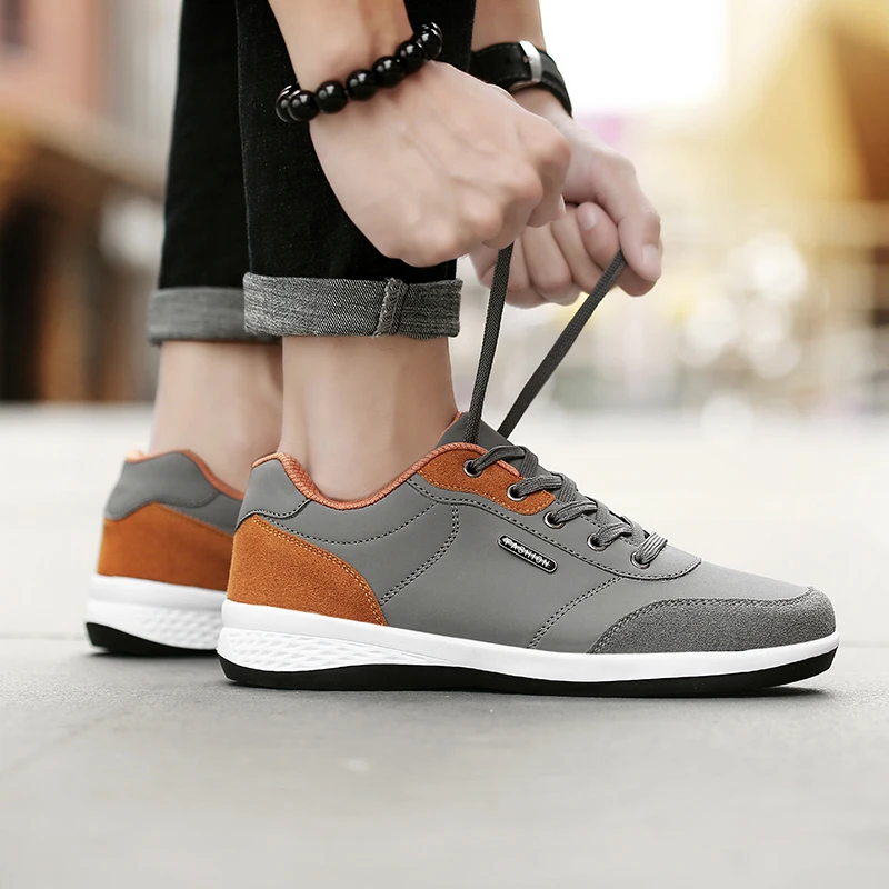 YRZL Men Shoes Spring Autumn Waterproof Walking Sneakers Leisure Male Leather Sports Shoes Non-Slip Footwear Tennis for Men YRZL Men Shoes Spring Autumn Waterproof Walking Sneakers Leisure Male Leather Sports Shoes Non-Slip Footwear Tennis for Men